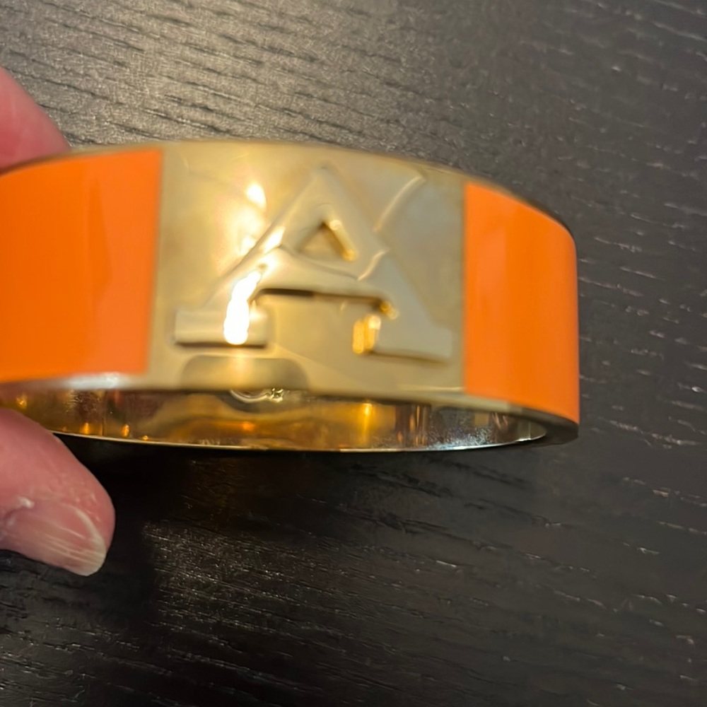 C Wonder letter “A” orange enamel bracelet